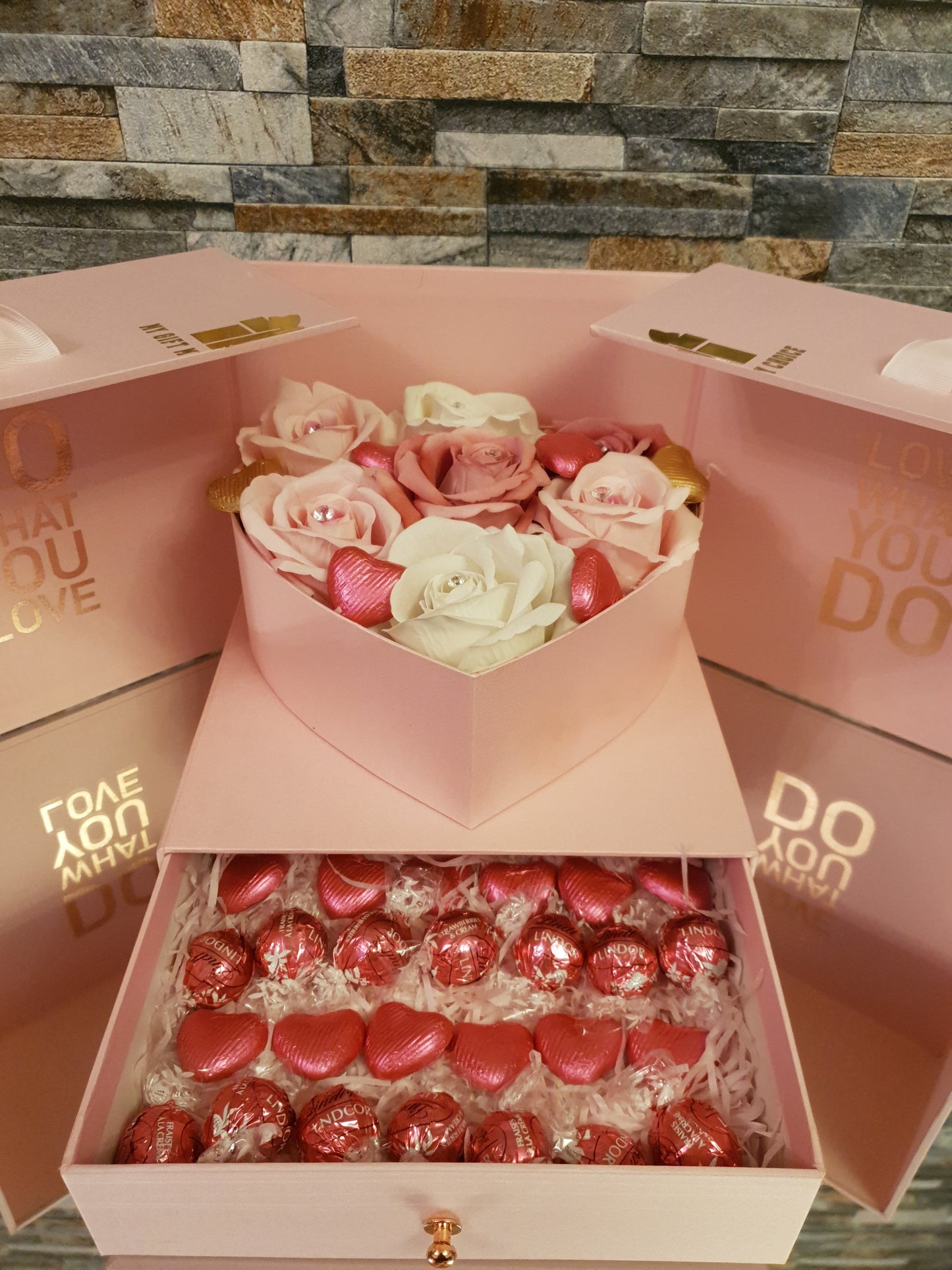 Luxury Pink Love Heart Gift Box