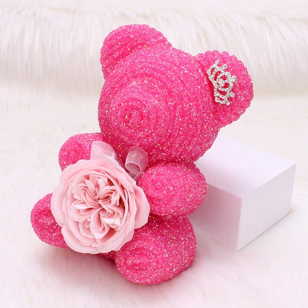 Turquoise Diamond Rose Bear