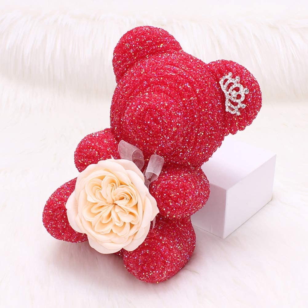 Turquoise Diamond Rose Bear