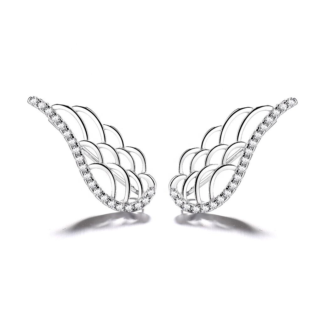 925 Sterling Silver Wing Earrings