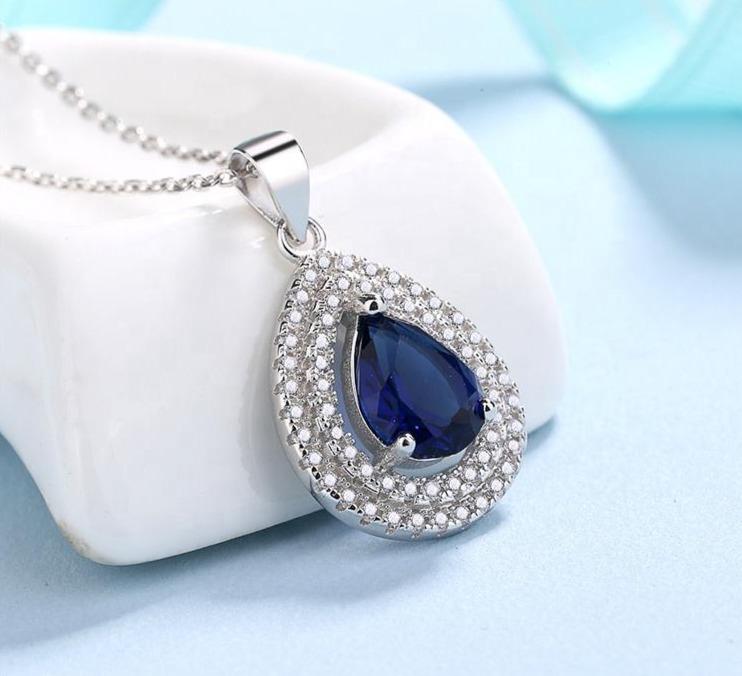 925 Sterling Silver Water Drop Pendant