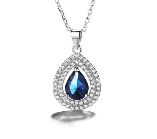 925 Sterling Silver Water Drop Pendant