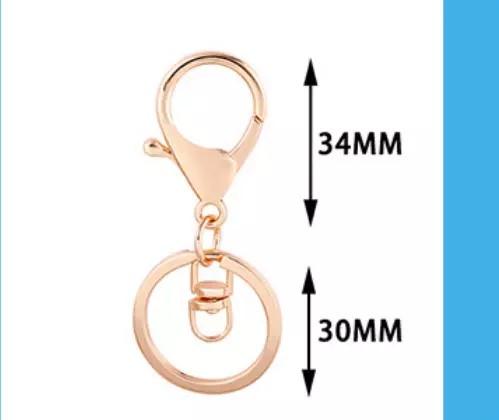 Luxury Red Rose Heart Shaped Keychain