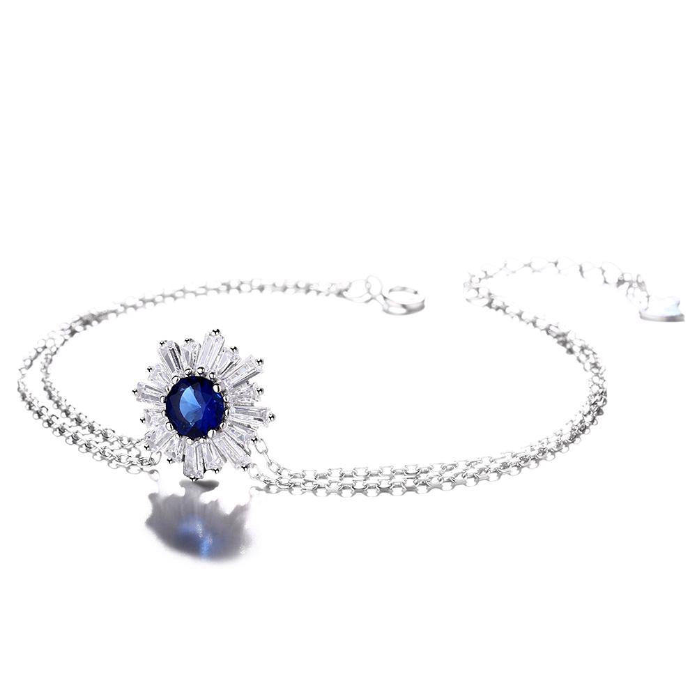 925 Sterling Silver Sapphire Bracelets