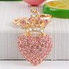 Luxury Red Crown Heart Keychain