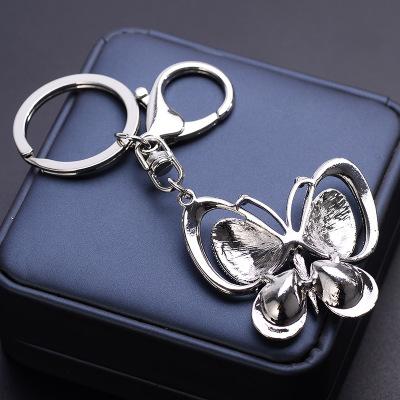 Luxury Blue Butterfly Charm Keychain
