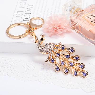 Luxury Blue Peacock Keychain
