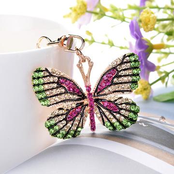 Luxury Pink Butterfly Keychain