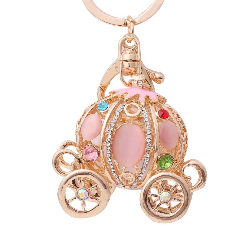 Luxury Crystal Pumpkin Carriage Keychain