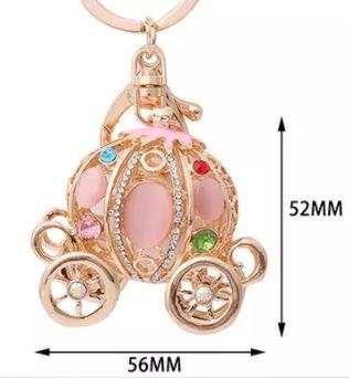 Luxury Crystal Pumpkin Carriage Keychain