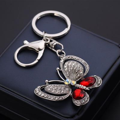 Luxury Blue Butterfly Charm Keychain