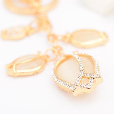 Luxury Crystal Rose Flower Keychain