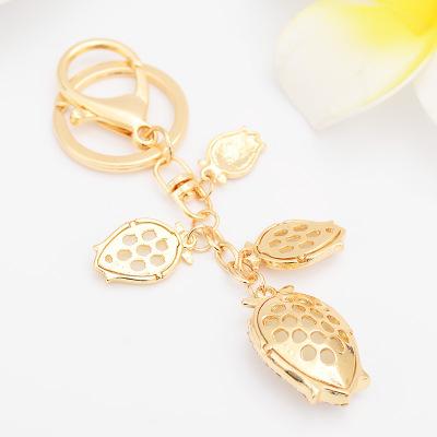 Luxury Crystal Rose Flower Keychain