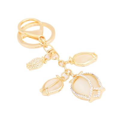 Luxury Crystal Rose Flower Keychain