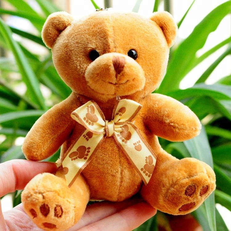 Luxury Mini Cream Teddy Bear Keychain
